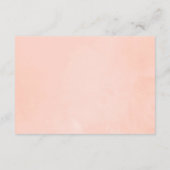 パステル赤面ピンクブライダルシャワーディスプレイシャワー エンクロージャーカード (裏面)