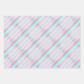 パステル赤面ピンクベビーブルーラベンダーグリーンイースター ラッピングペーパーシート (正面)