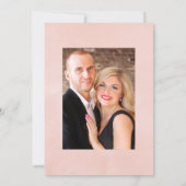 パステル赤面ピンク結婚フローラの写真 招待状 (裏面)