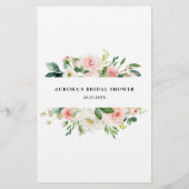 パステル赤面フローラボタニカルブライダルシャワーアドバイス (裏面)