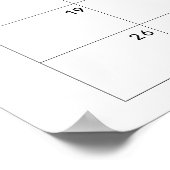 パステル赤面フローラ推測ベビー期日カレンダー ポスター (角)