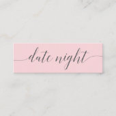 パステル赤面ブライダルシャワーデイトナイトジャールカード スキニー名刺 (正面)