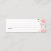 パステル赤面ブライダルシャワーデイトナイトジャールカード スキニー名刺 (裏面)