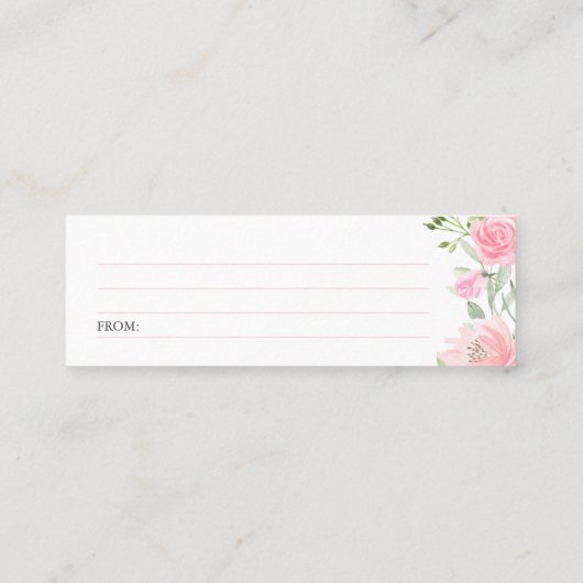 パステル赤面ブライダルシャワーデイトナイトジャールカード スキニー名刺 (裏面)