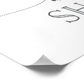 パステル赤面ベビーシャワーウェルカムサイン ポスター (角)