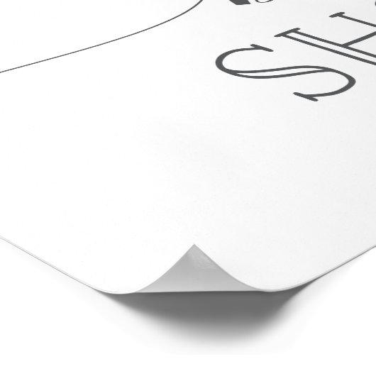 パステル赤面ベビーシャワーウェルカムサイン ポスター (角)