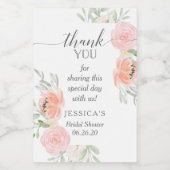 パステル赤面ミニワインボトルラベル ワインラベル (シングルラベル)