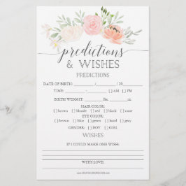 パステル赤面両面ベビーシャワーゲーム