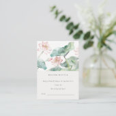 パステル赤面《植物》スイレンおむつラッフルベビーシャワー エンクロージャーカード (スタンド正面)