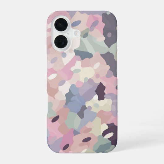 パステル迷彩柄パターン iPhone 16ケース (裏面)