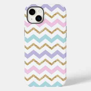 パステル金ゴールドグリッタージグザグパターン Case-Mate iPhone 14 PLUSケース