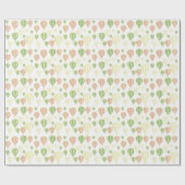 パステル金ゴールドホットエアバルーンかわいい ラッピングペーパー (フラット)