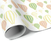 パステル金ゴールドホットエアバルーンかわいい ラッピングペーパー (ロールコーナー)