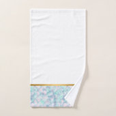 パステル金ゴールド人魚バスルーム用タオルセット バスタオルセット (ハンドタオル)