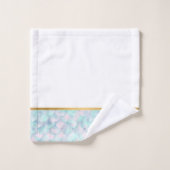 パステル金ゴールド人魚バスルーム用タオルセット バスタオルセット (ウォッシュタオル)