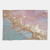 パステル金ゴールド大理石 キッチンタオル (横)