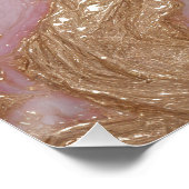 パステル金ゴールド大理石 ポスター (コーナー)