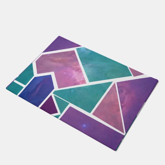 パステル銀河系モザイクフロアマット ドアマット (アングル)