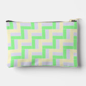 パステル長方形パターン白い破線 アクセサリーポーチ (裏面)