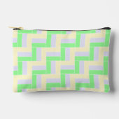 パステル長方形パターン白い破線 アクセサリーポーチ (正面)