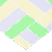 パステル長方形パターン白い破線 ショートテーブルランナー (コーナー)