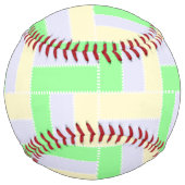 パステル長方形パターン白い破線 ソフトボール (裏面)