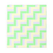 パステル長方形パターン白い破線 ノートパッド (正面)