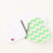 パステル長方形パターン白い破線 ノートブック (内部)