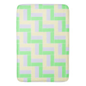 パステル長方形パターン白い破線 バスマット (正面縦)