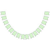 パステル長方形パターン白い破線 バンティングフラッグ (全)