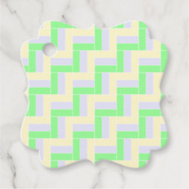 パステル長方形パターン白い破線 フェイバータグ