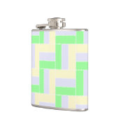 パステル長方形パターン白い破線 フラスク (左)