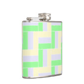 パステル長方形パターン白い破線 フラスク (右)