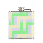 パステル長方形パターン白い破線 フラスク (裏面)