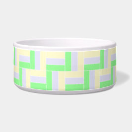 パステル長方形パターン白い破線 ボウル