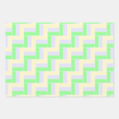 パステル長方形パターン白い破線 ラッピングペーパーシート (正面2)