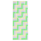 パステル長方形パターン白い破線 ワインギフトバッグ (裏面)