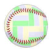 パステル長方形パターン白い破線 野球ボール (正面左)