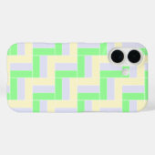 パステル長方形パターン 白い破線 Case-Mate iPhoneケース (裏面 (横))