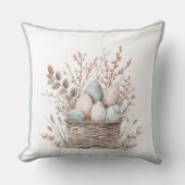 パステル開花イースターバスケットブランチ クッション (正面)