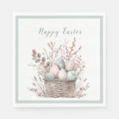 パステル開花イースターバスケットブランチ スタンダードランチョンナプキン (正面)