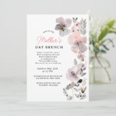 パステル開花ウォーターカラーボタニカルマザーズデイ 招待状 (スタンド正面)