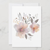 パステル開花ウォーターカラーボタニカルマザーズデイ 招待状 (裏面)