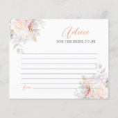 パステル開花ティーパーティーブライダルシャワーアドバイスカード (正面)