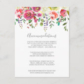 パステル開花ファンタジー結婚フローラズ宿泊施設 エンクロージャーカード (正面)