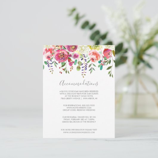 パステル開花ファンタジー結婚フローラズ宿泊施設 エンクロージャーカード (スタンド正面)