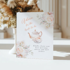 パステル開花ブライダルティーパーティーアドバイス 台座サイン