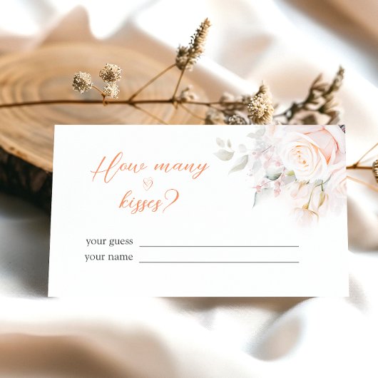 パステル開花数キスブライダルシャワーゲーム エンクロージャーカード