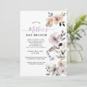 パステル開花水彩フローラ母の日 招待状 (スタンド正面)