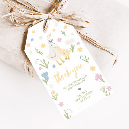 パステル間抜けグースベイビーシャワーメッセージカード ギフトタグ